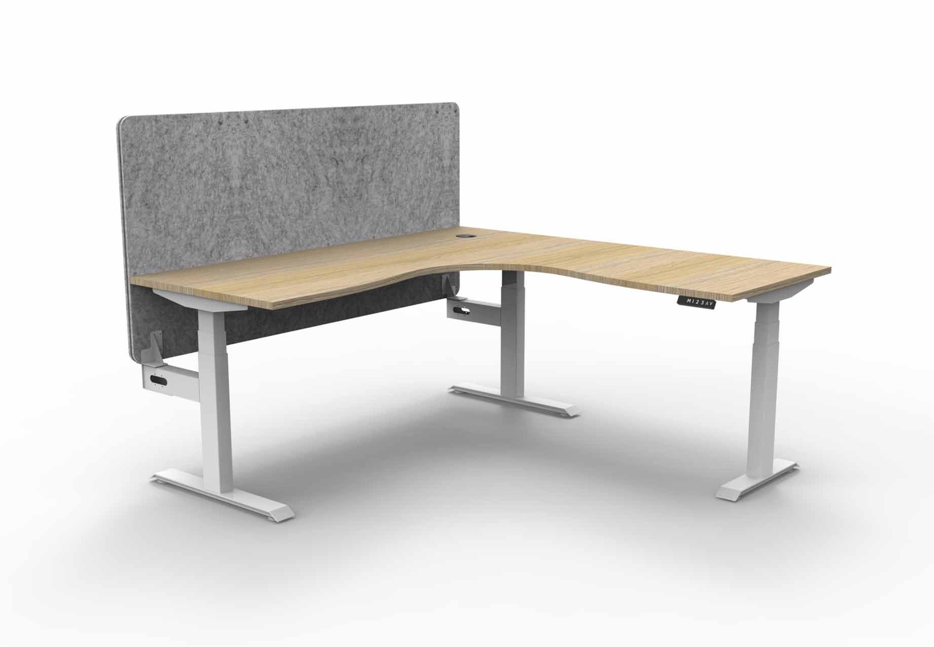Boost+ Height Adjustable Corner Workstation with Eco Screen